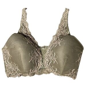 SPANX Olive Green Lace Full-Coverage Bra